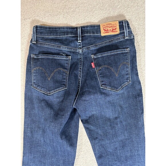 Levi’s Women’s Mid Rise Skinny Jeans Size 4 Fit 28x29 Metal Studs Blue Jeans - Picture 10 of 10
